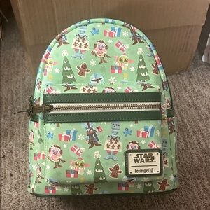 Loungefly Star Wars Backpack - Green and Brown Christmas